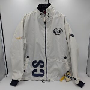 Vintage Cutty Shark Quba Sails Men's Jacket XL White Waterproof Winter NWT